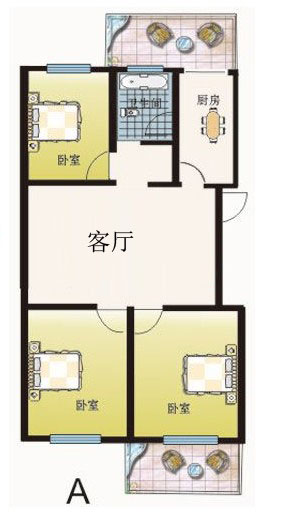 A戶(hù)型 111㎡ 3室2廳