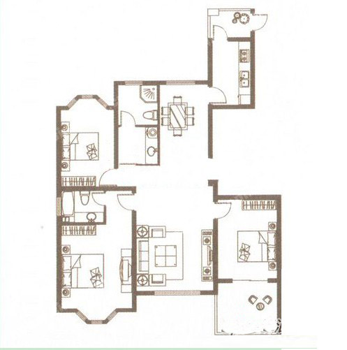 3室2廳2衛(wèi)142㎡（實際測量148.15㎡）