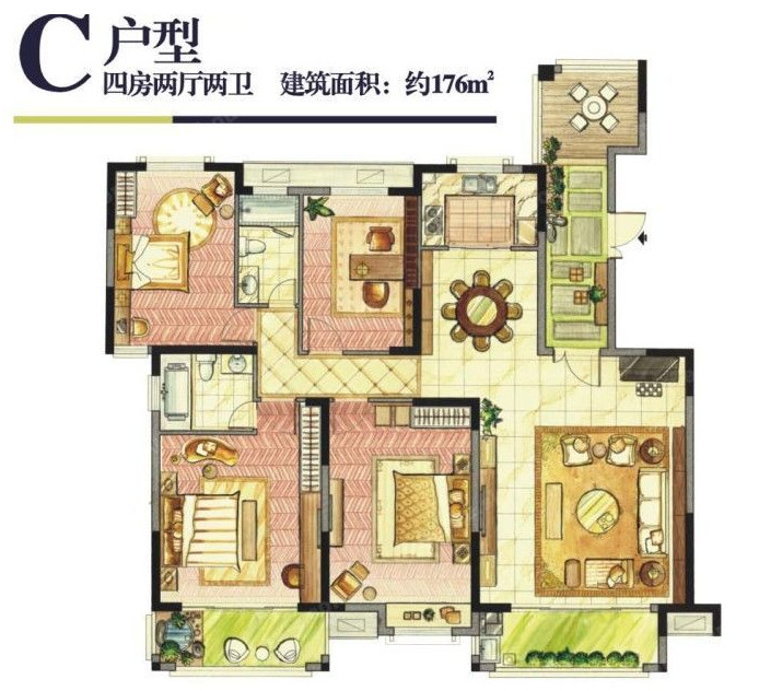 C戶型 176㎡ 卡薩雷斯