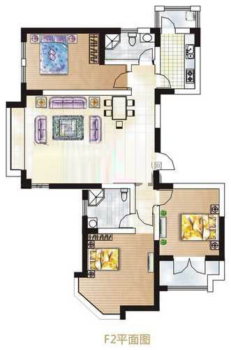 F2戶型 141.77㎡ 3室2廳